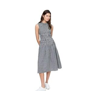 Gap Navy and White Gingham Dress